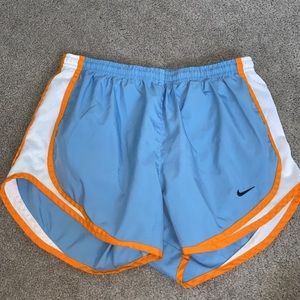 Blue and orange Nike shorts